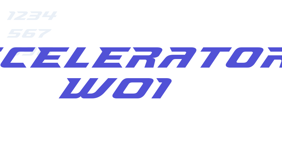 Accelerator W01-font-download