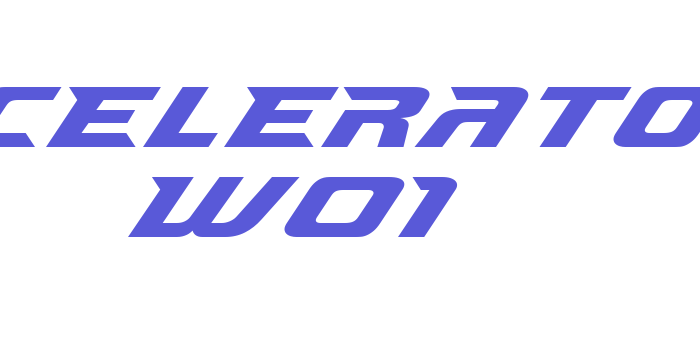 Accelerator W01 Font