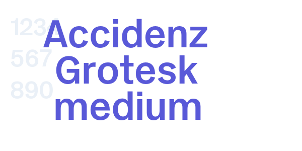 Accidenz Grotesk medium font