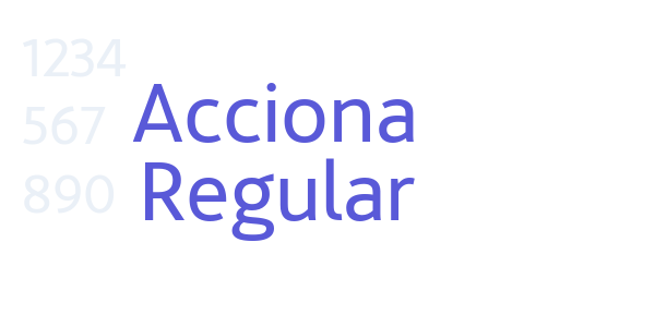 Acciona Regular font free