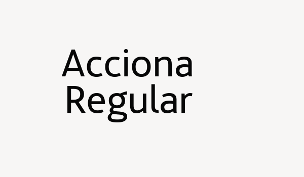 Acciona Regular Font