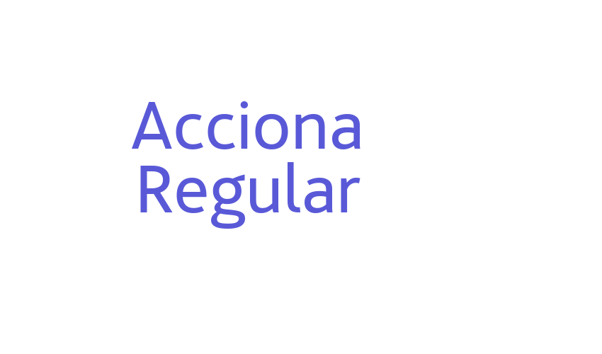 Acciona Regular Font