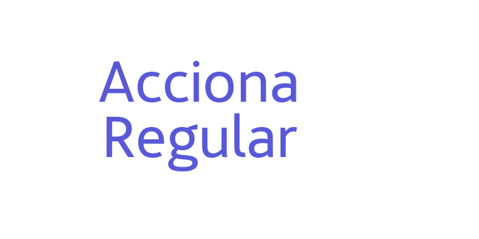 Acciona Regular Font Download