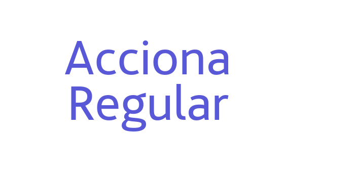 Acciona Regular Font