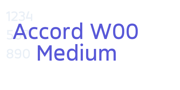 Accord W00 Medium font free