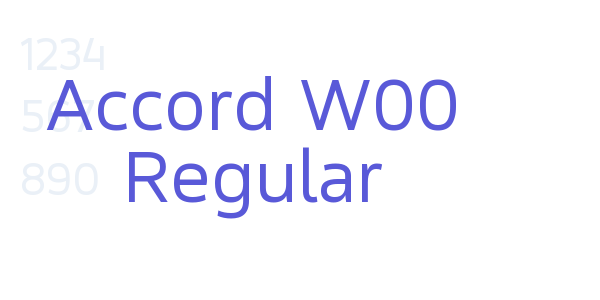 Accord W00 Regular font free