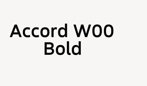 Accord W00 Bold Font