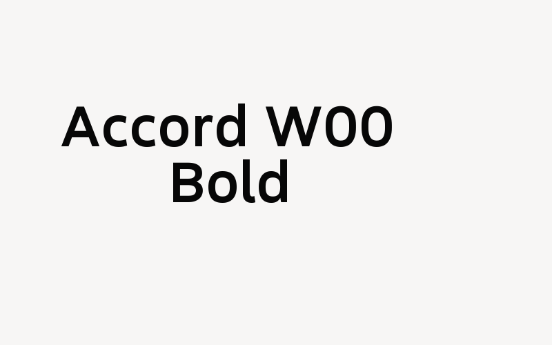 Accord W00 Bold Font