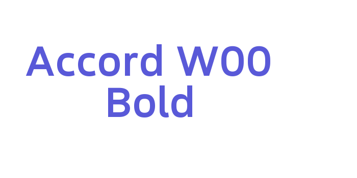 Accord W00 Bold Font Download