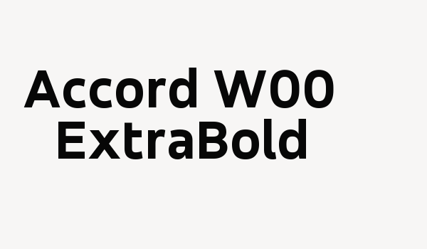 Accord W00 ExtraBold Font