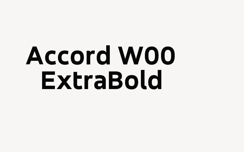 Accord W00 ExtraBold Font