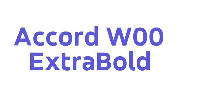 Accord W00 ExtraBold Font Download