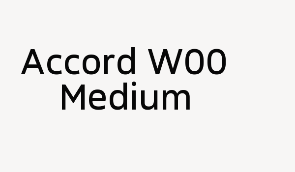 Accord W00 Medium Font