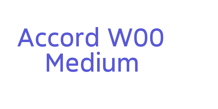 Accord W00 Medium Font Download