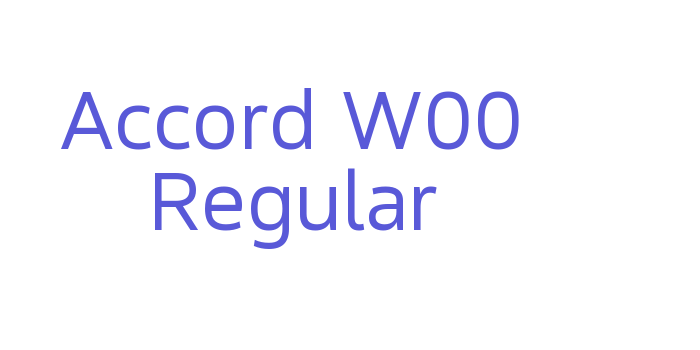 Accord W00 Regular Font Download