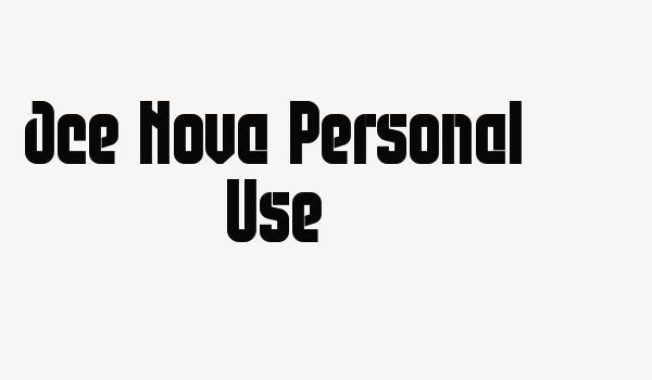 Ace Nova Personal Use Font