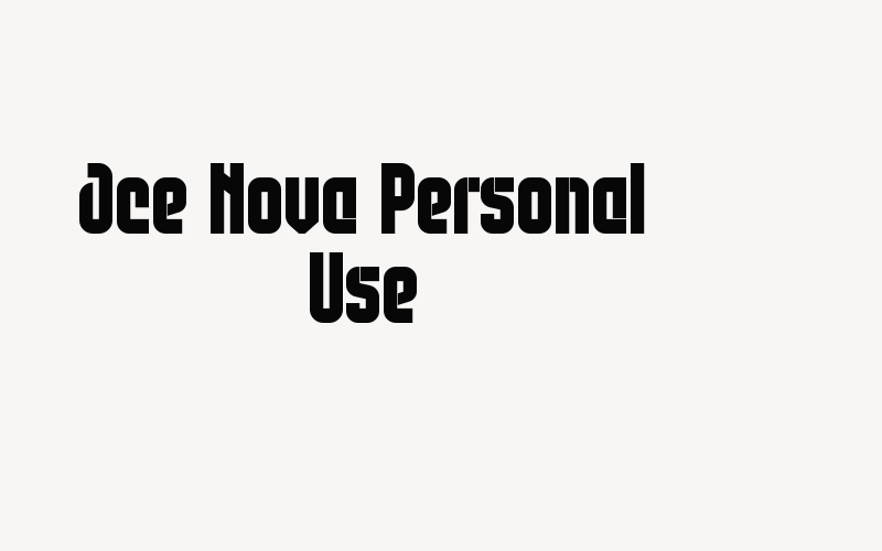 Ace Nova Personal Use Font