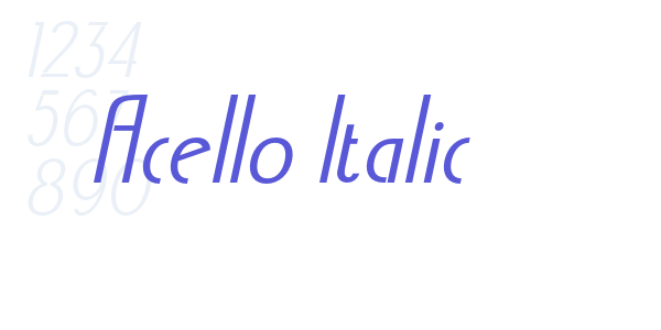 Acello Italic font free