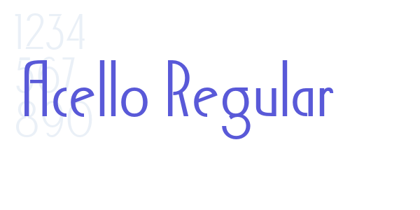 Acello Regular font free