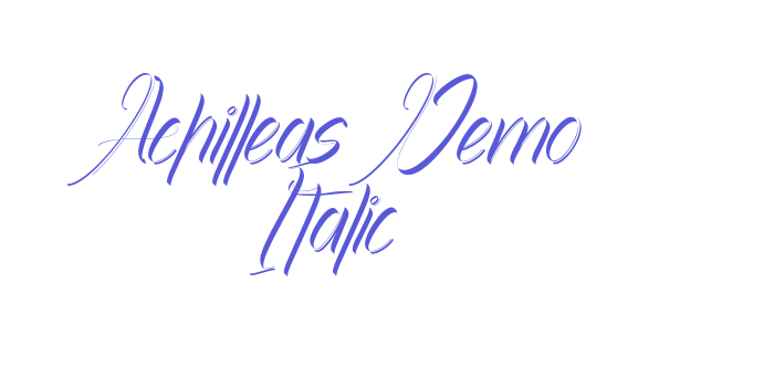 Achilleas Demo Italic Font Download