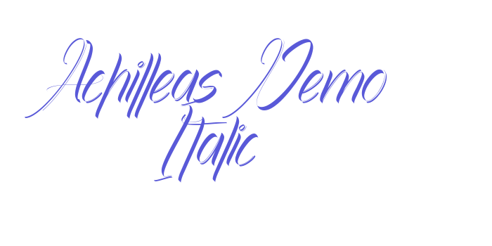 Achilleas Demo Italic Font