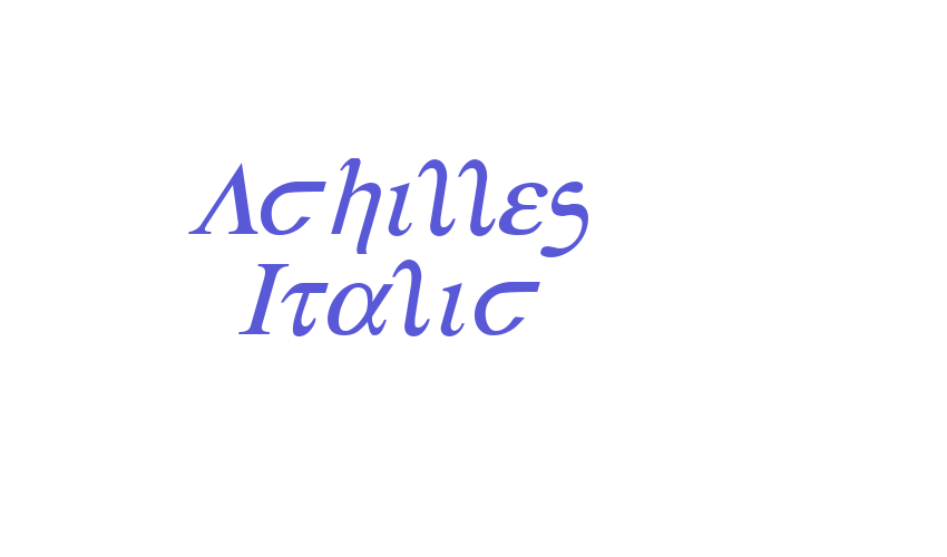 Achilles Italic Font Download