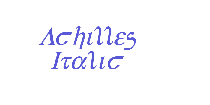 Achilles Italic Font Download