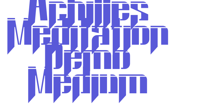 Achilles Meditation Demo Medium Font Download