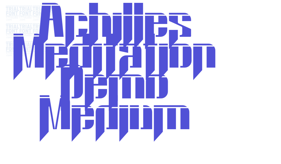 Achilles Meditation Demo Medium-font-download