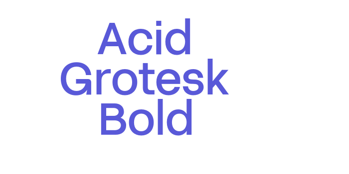 Acid Grotesk Bold Font Download