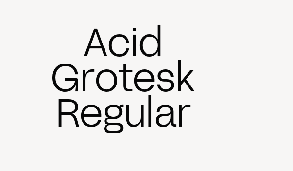 Acid Grotesk Regular Font