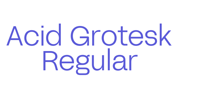 Acid Grotesk Regular Font Download