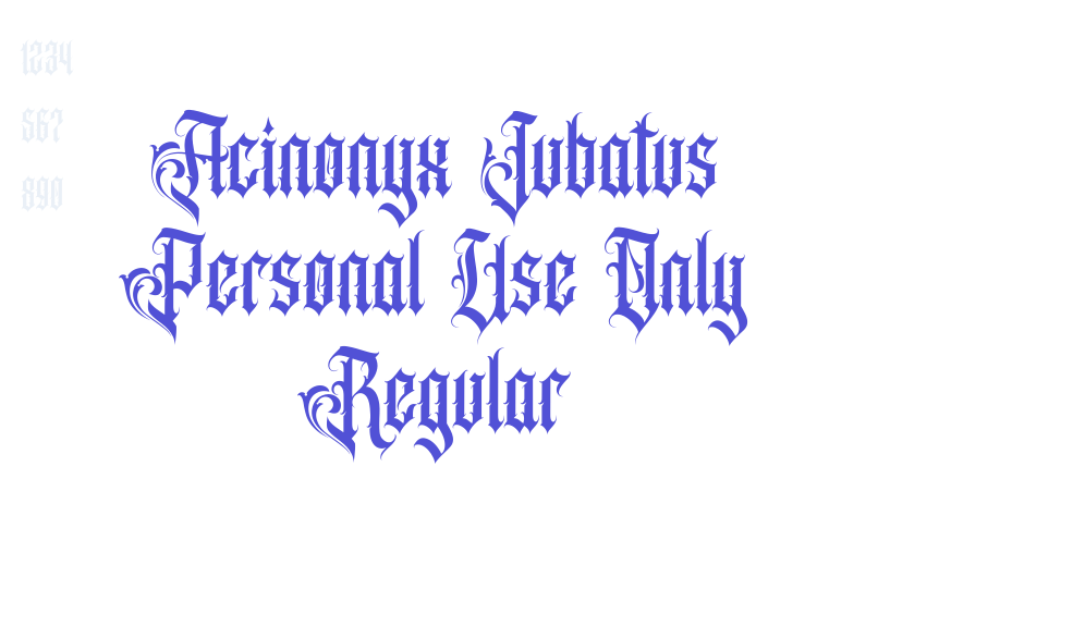 Acinonyx Jubatus Personal Use Only Regular-font-download