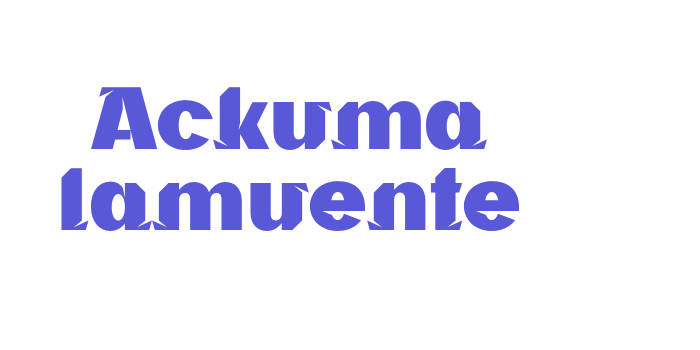 Ackuma lamuente Font Download