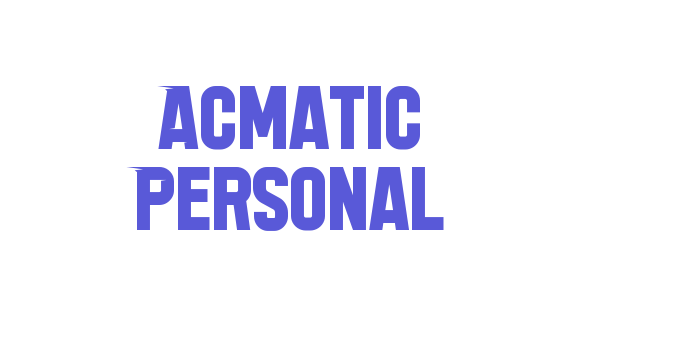 Acmatic Personal Font Download