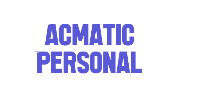 Acmatic Personal Font