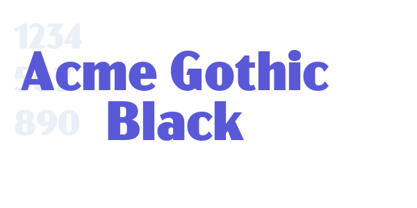 Acme Gothic Black font free