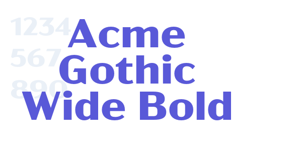 Acme Gothic Wide Bold font free