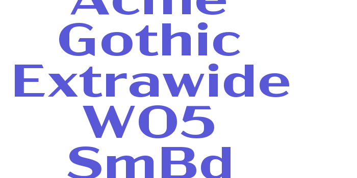 Acme Gothic Extrawide W05 SmBd Font Download