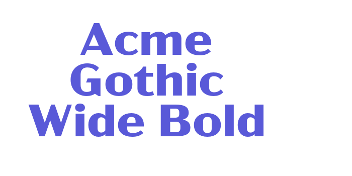 Acme Gothic Wide Bold Font Download