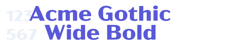 Acme Gothic Wide Bold-related font