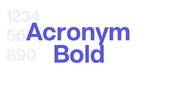 Acronym Bold font free