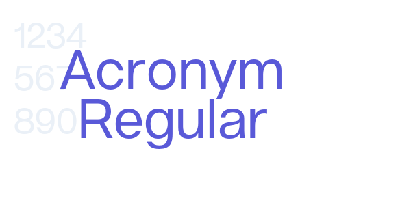 Acronym Regular font free