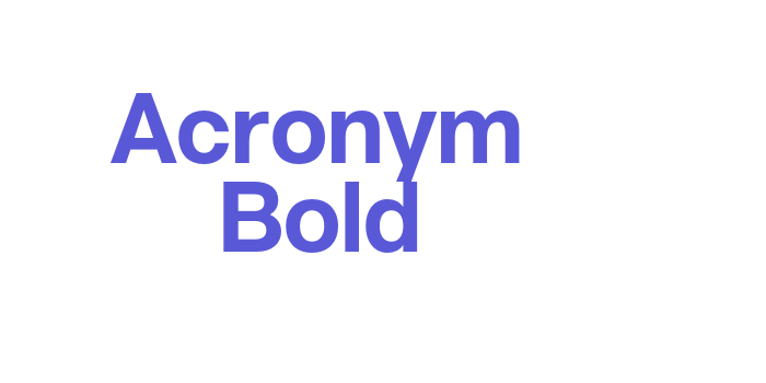 Acronym Bold Font Download