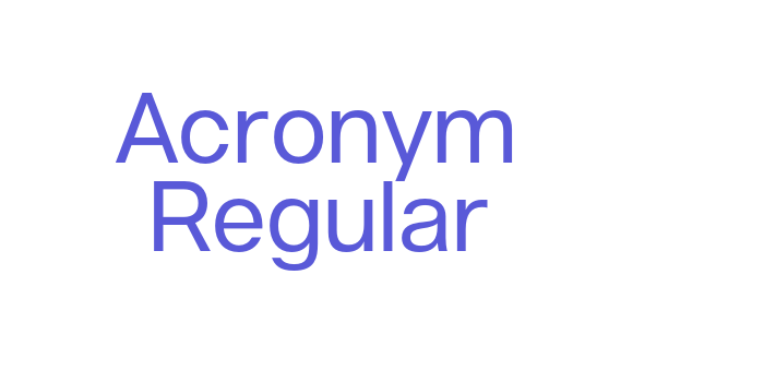 Acronym Regular Font Download