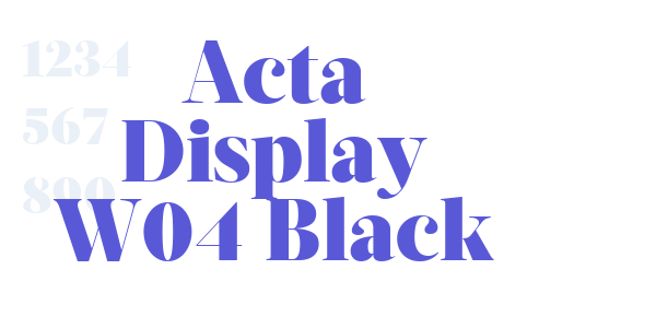 Acta Display W04 Black font