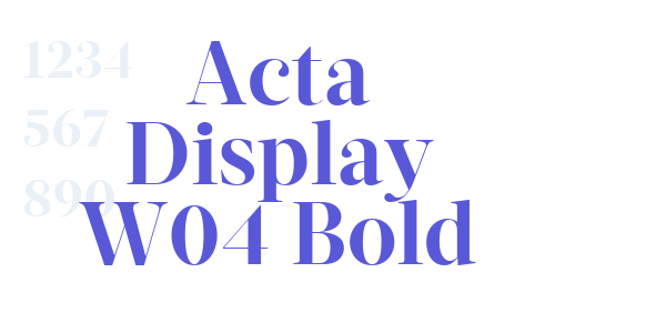 Acta Display W04 Bold font free