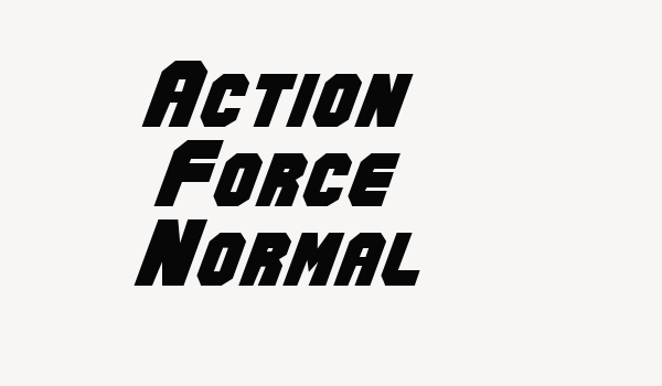 Action Force Normal Font