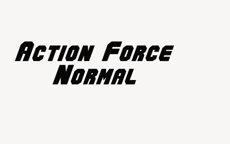 Action Force Normal Font