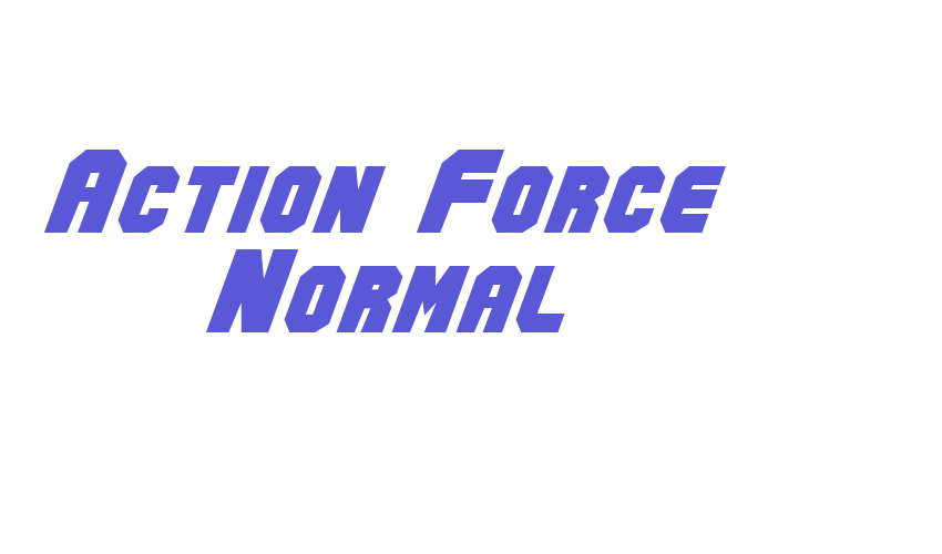 Action Force Normal Font